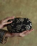 Black Mukaish Badla Sling Clutch