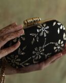 Black Mukaish Badla Sling Clutch