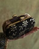 Black Mukaish Badla Sling Clutch
