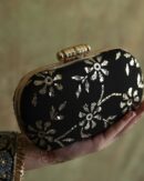 Black Mukaish Badla Sling Clutch