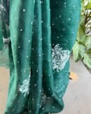 Bottle Green | Noor Organza Cutwork Saree
