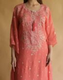 Chiffon Resham Chikankari Kaftan