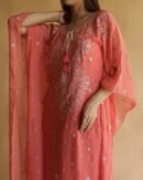 Chiffon Resham Chikankari Kaftan