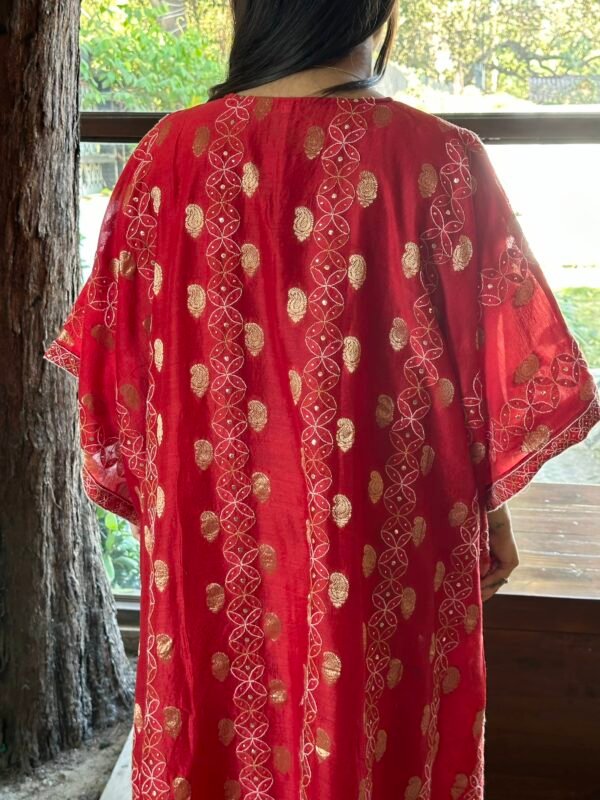 Zari Chanderi Chikankari Kaftans - Image 8