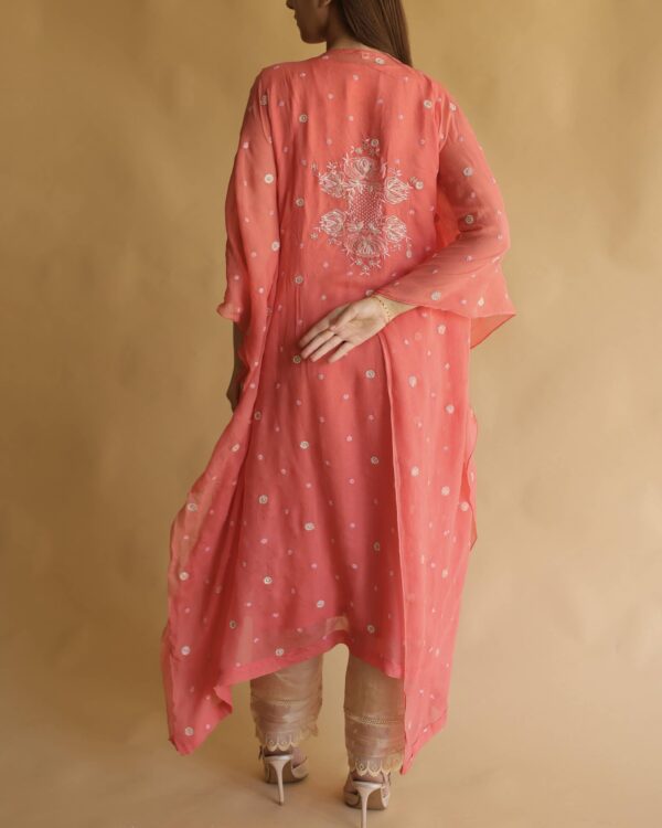 Chiffon Resham Chikankari Kaftan - Image 8