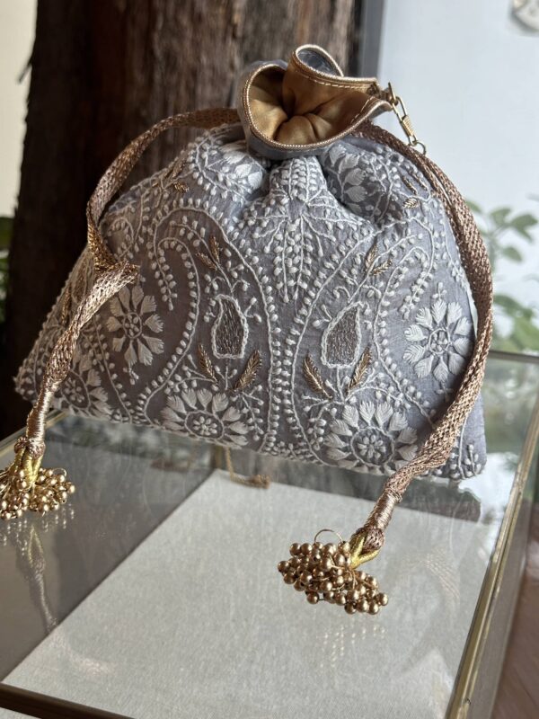 Chikankari Potli Bags - Image 2