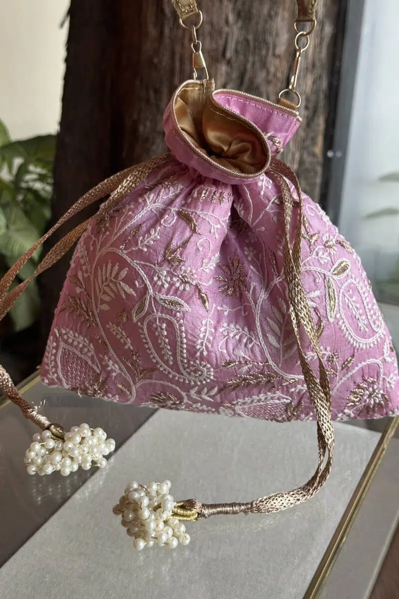 Chikankari Potli Bags
