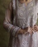 Lavender | Noor Applique Mukaish Kurta