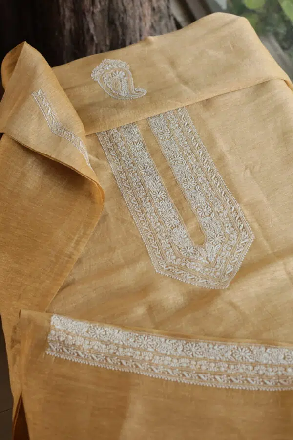 Linen Silk Men's Kurta Fabrics