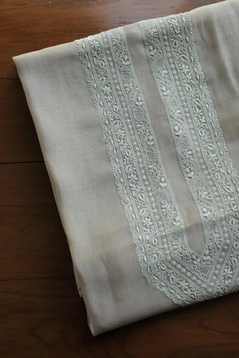Malmal Chikankari Men's Kurtas Fabrics