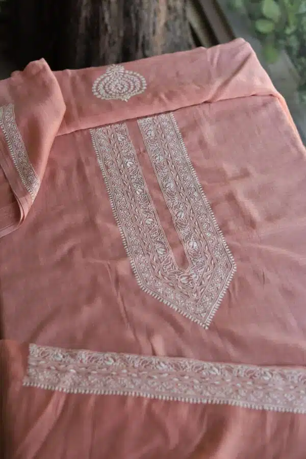 Malmal Chikankari Men's Kurtas Fabrics - Image 5