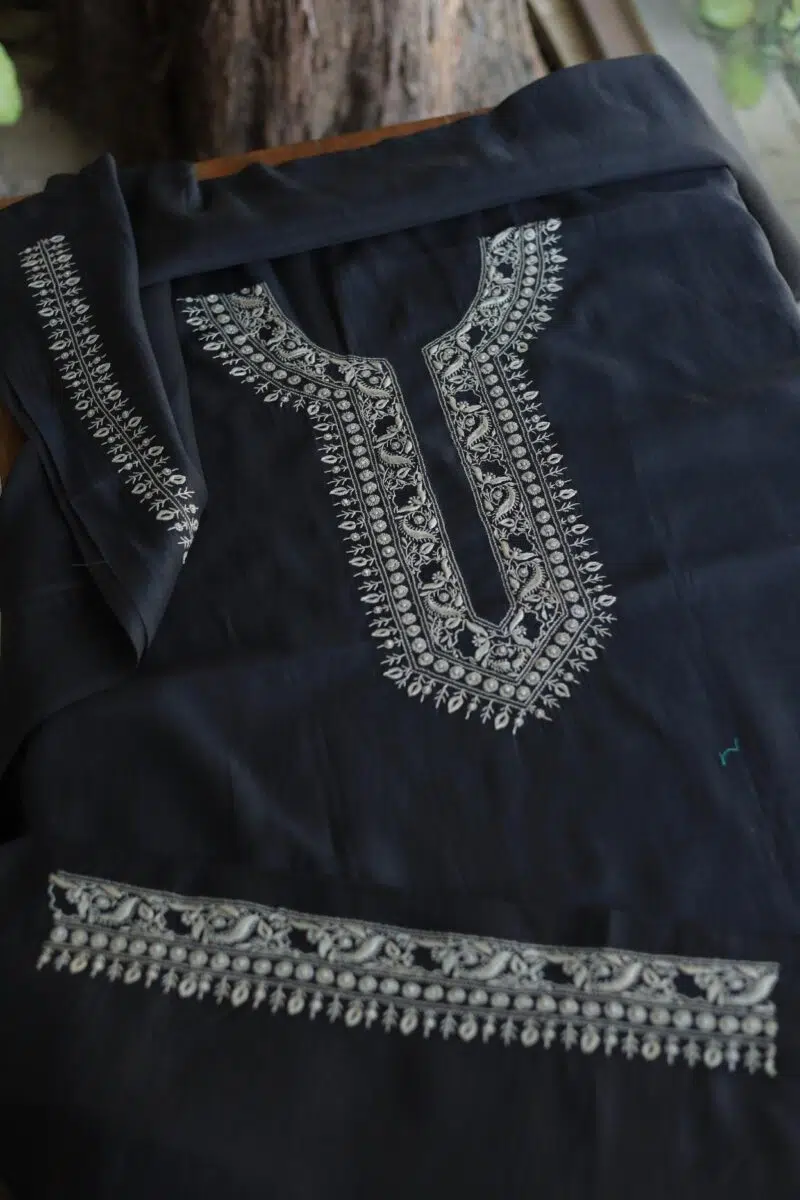 Malmal Chikankari Men's Kurtas Fabrics
