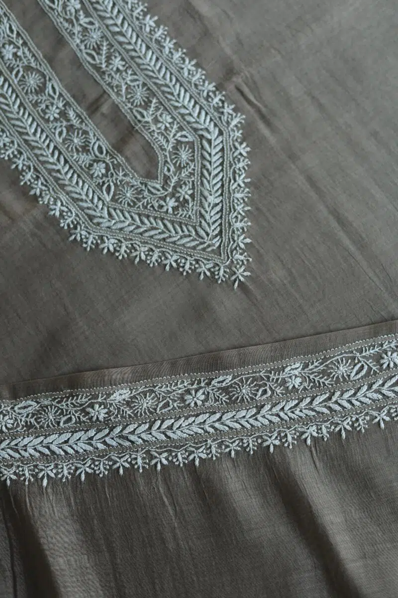 Malmal Chikankari Men's Kurtas Fabrics