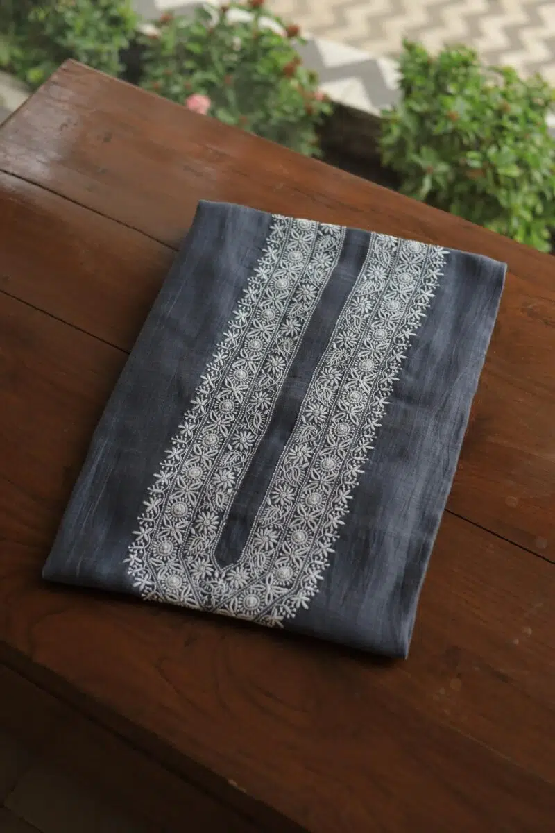 Malmal Chikankari Men's Kurtas Fabrics