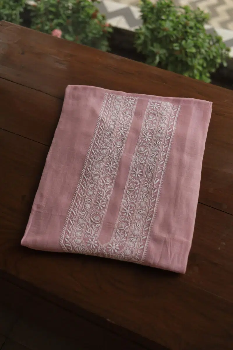 Malmal Chikankari Men's Kurtas Fabrics