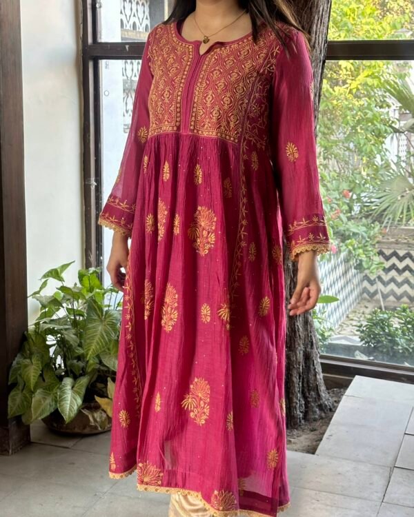 Malmal Chikankari Tunic Kurtas - Image 2