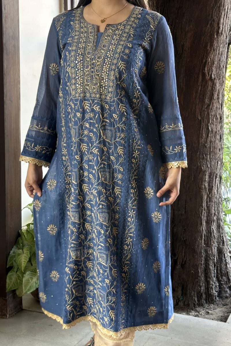 Malmal Chikankari Tunic Kurtas