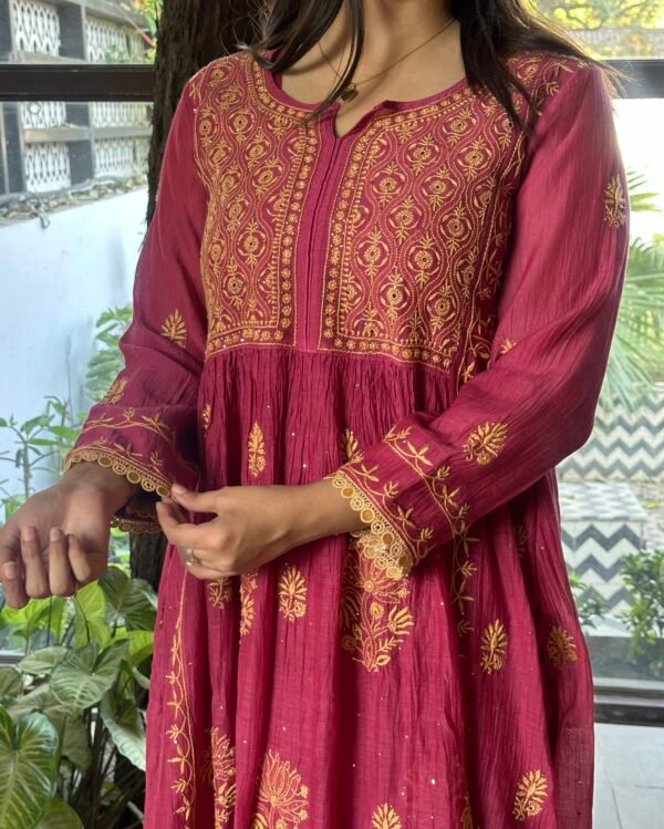 Malmal Chikankari Tunic Kurtas - Image 5