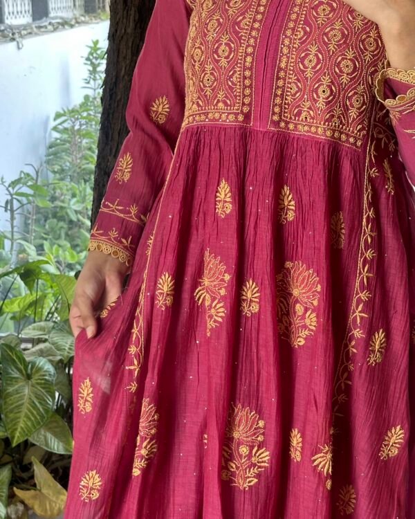 Malmal Chikankari Tunic Kurtas - Image 6