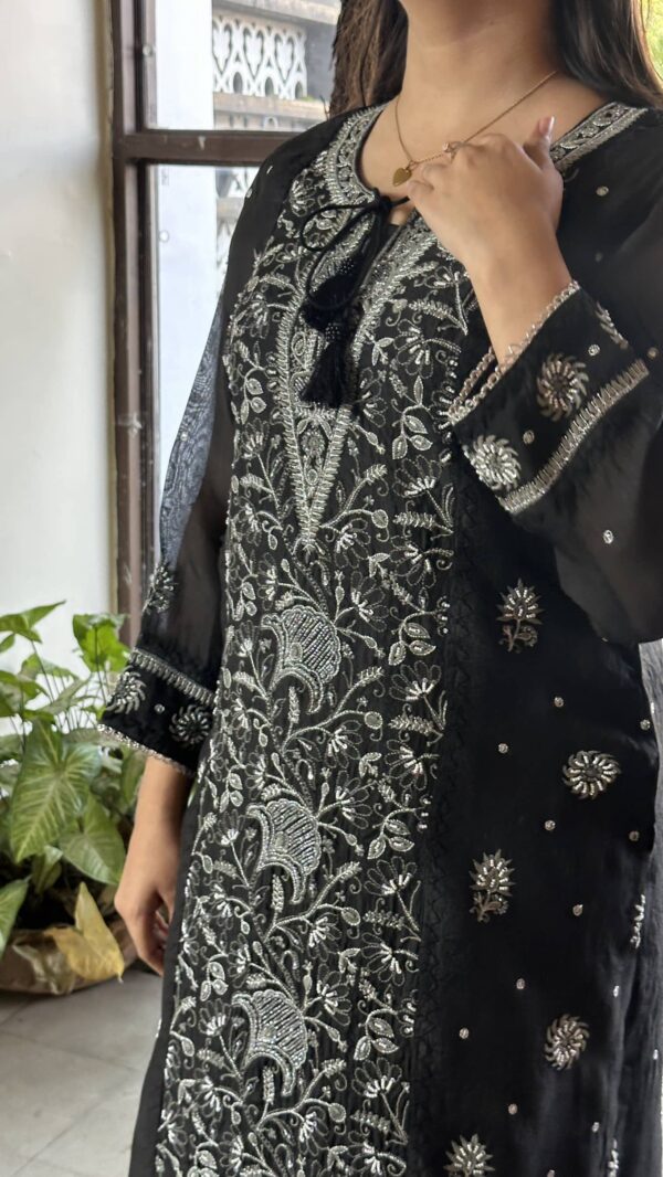 Noor Organza Chikankari Tunic Kurtas - Image 7
