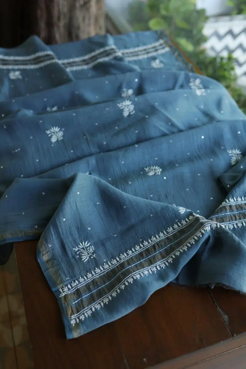 Malmals Pearl Work Chikankari Fabrics