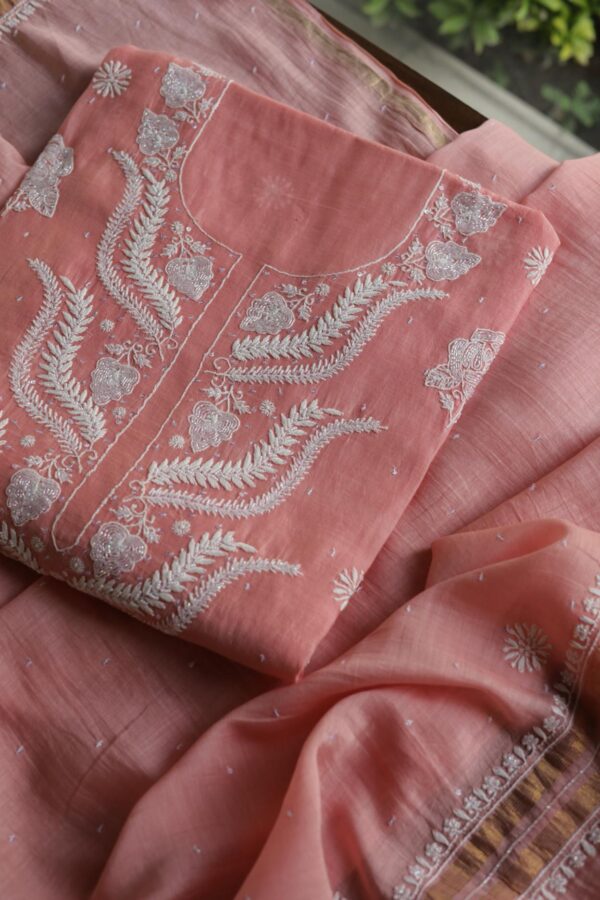Malmals Pearl Work Chikankari Fabrics