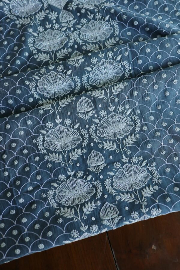 Malmals Pearl Work Chikankari Fabrics - Image 5