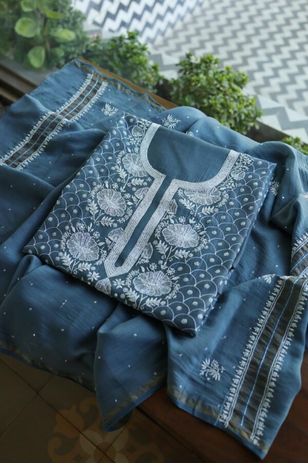 Malmals Pearl Work Chikankari Fabrics - Image 2