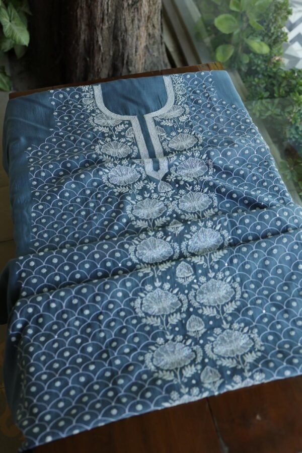 Malmals Pearl Work Chikankari Fabrics - Image 4
