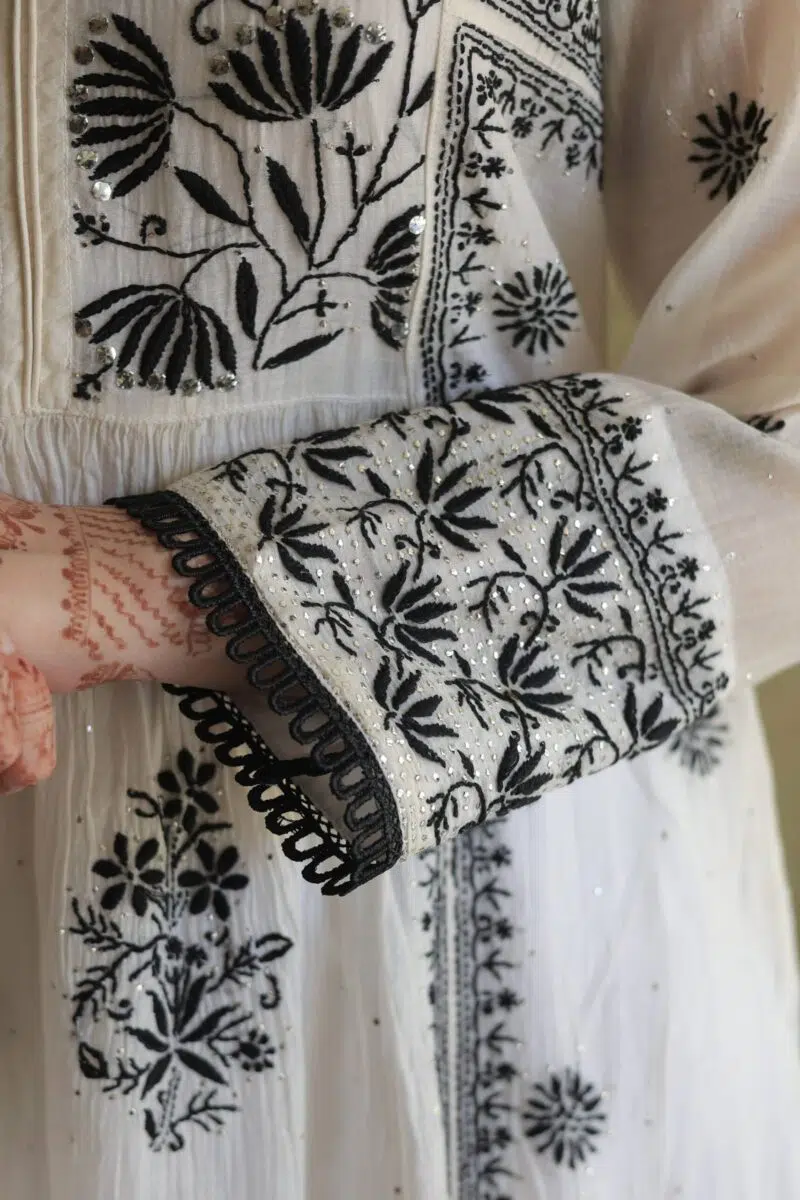 Monochrome Chikankari Kurta Set