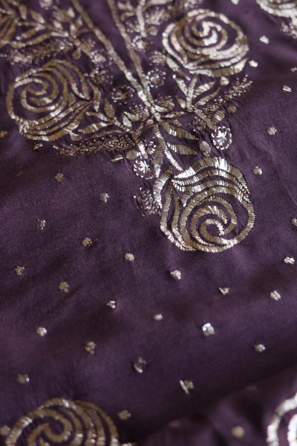 Moonga Silk Mukaish Fabrics - Image 3