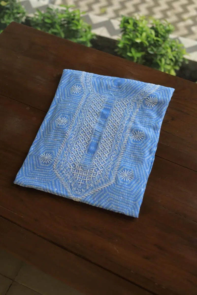 Muslin Chikankari Kurta Fabrics