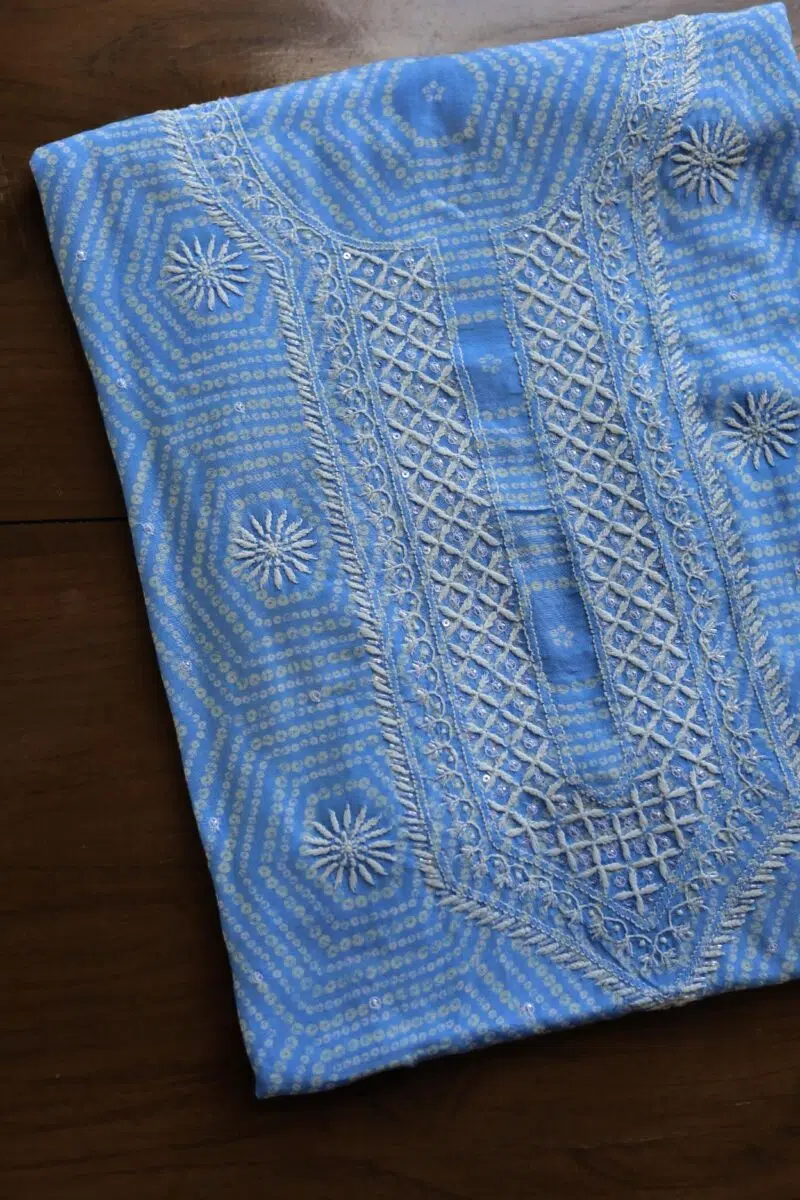 Muslin Chikankari Kurta Fabrics
