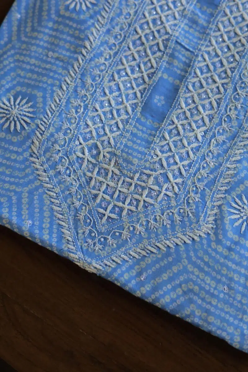 Muslin Chikankari Kurta Fabrics