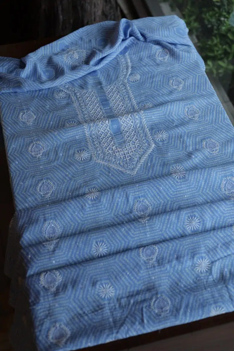 Muslin Chikankari Kurta Fabrics