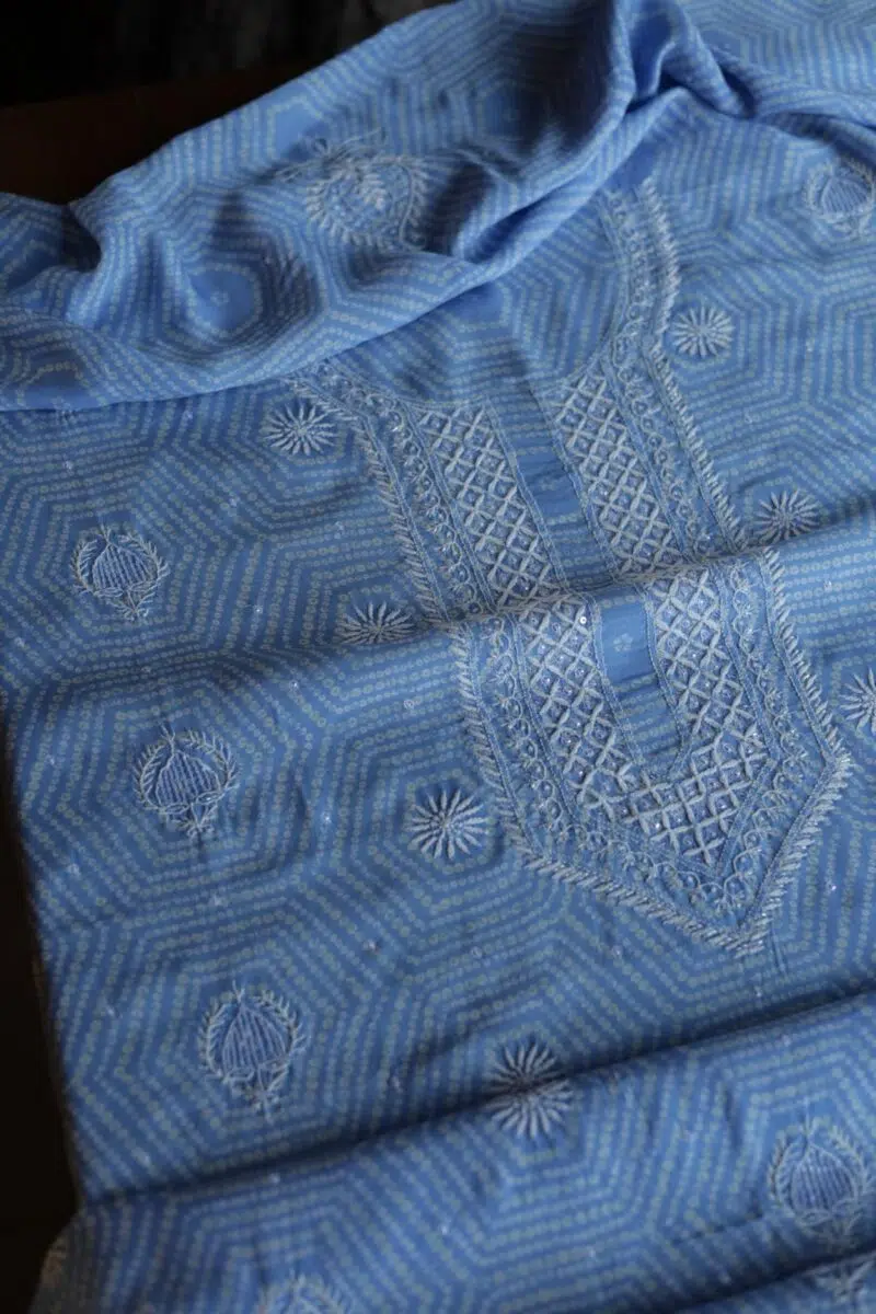 Muslin Chikankari Kurta Fabrics