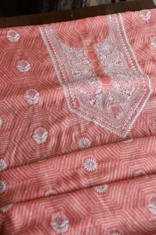 Muslin Chikankari Kurta Fabrics - Image 6