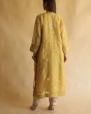 Noor Organza Silk Chikankari Straight Cut Kurta Dupatta Set
