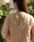 Noor Organza Silk Chikankari Straight Cut Kurta Dupatta Set