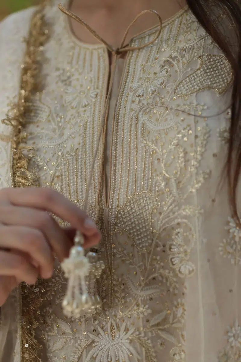 Noor White Chikankari Anarkali