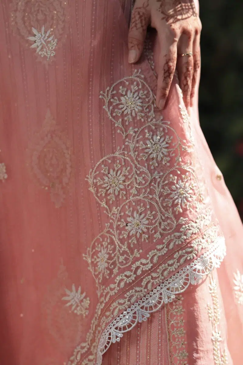 Pink | Organza Chikankari Anarkali
