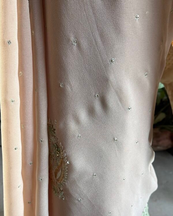 Pure Georgette Fine Chikankari Saree - Image 11