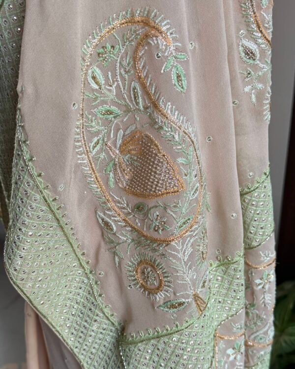 Pure Georgette Fine Chikankari Saree - Image 10