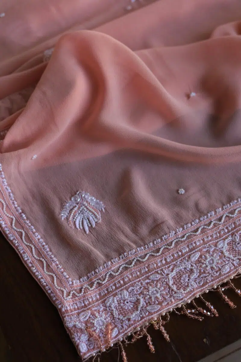 Pure Georgette Front Sequins Fabric