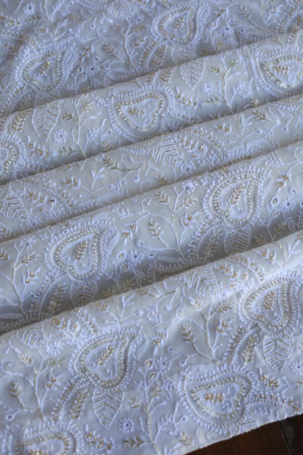 Pure Georgette Sequins Fabric - Image 14