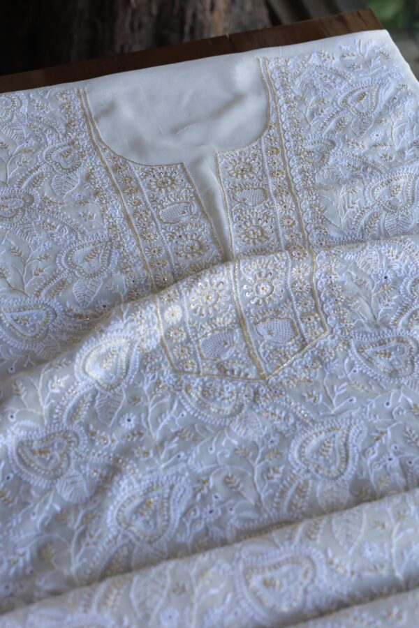 Pure Georgette Sequins Fabric - Image 8