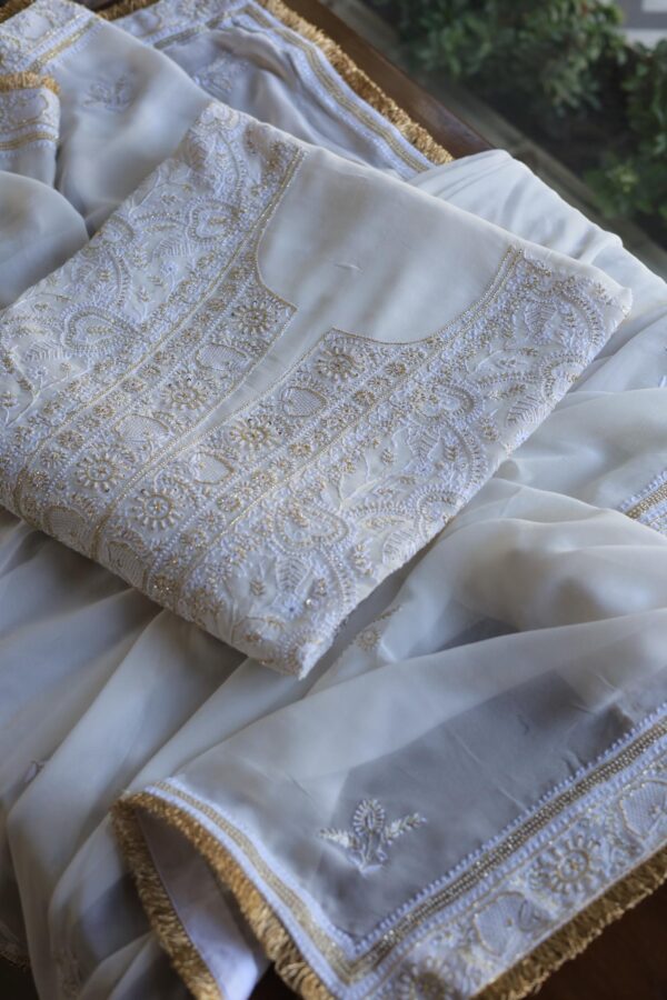 Pure Georgette Sequins Fabric - Image 7