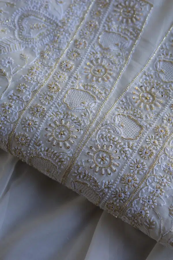 Pure Georgette Sequins Fabric - Image 2
