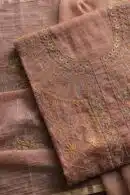 Roheen Tissue Silk Chikankari Fabrics