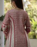 Rose Taupe Malmal Pearl Work Chikankari Anarkali With Dupatta